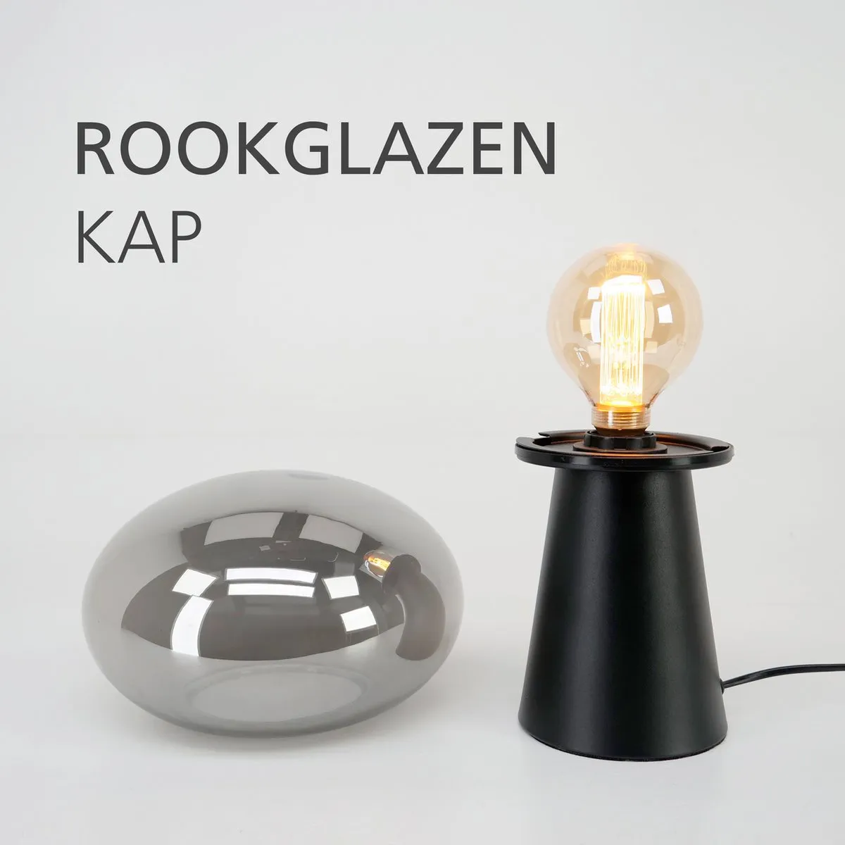 Eglo Madonnina Tafellamp E27 - 32,5 cm - Zwart/Grijs Ombre