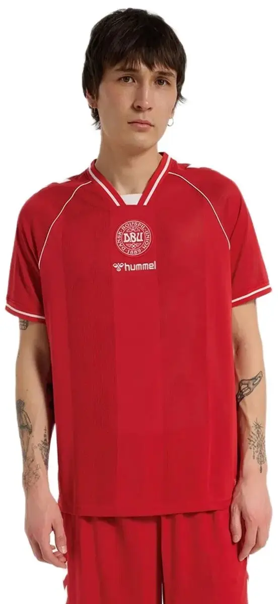 hummel Thuiswedstrijd Shirt Denemarken Coupe du Monde 2026 - S - Tangorood