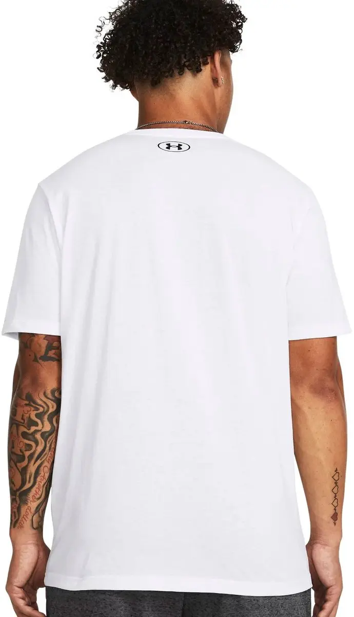 Under Armour UA Sportstyle Logo Update SS-WHT Heren Sportshirt - Wit/Zwart