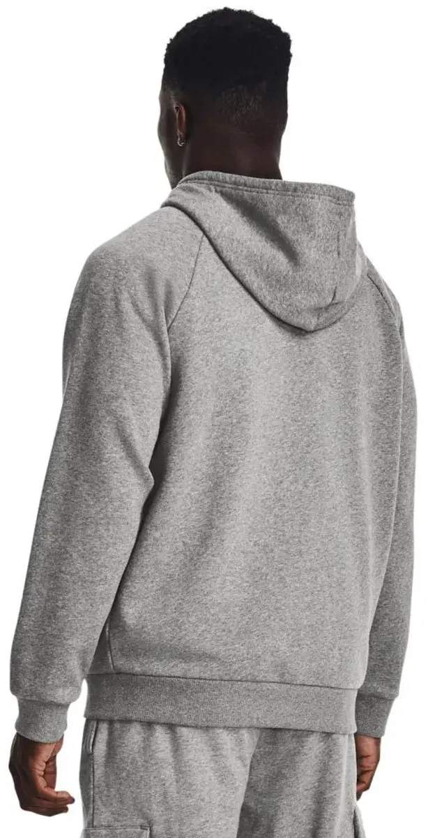 Under Armour UA Rival Fleece FZ Hoodie - Castlerock/Wit - XXL