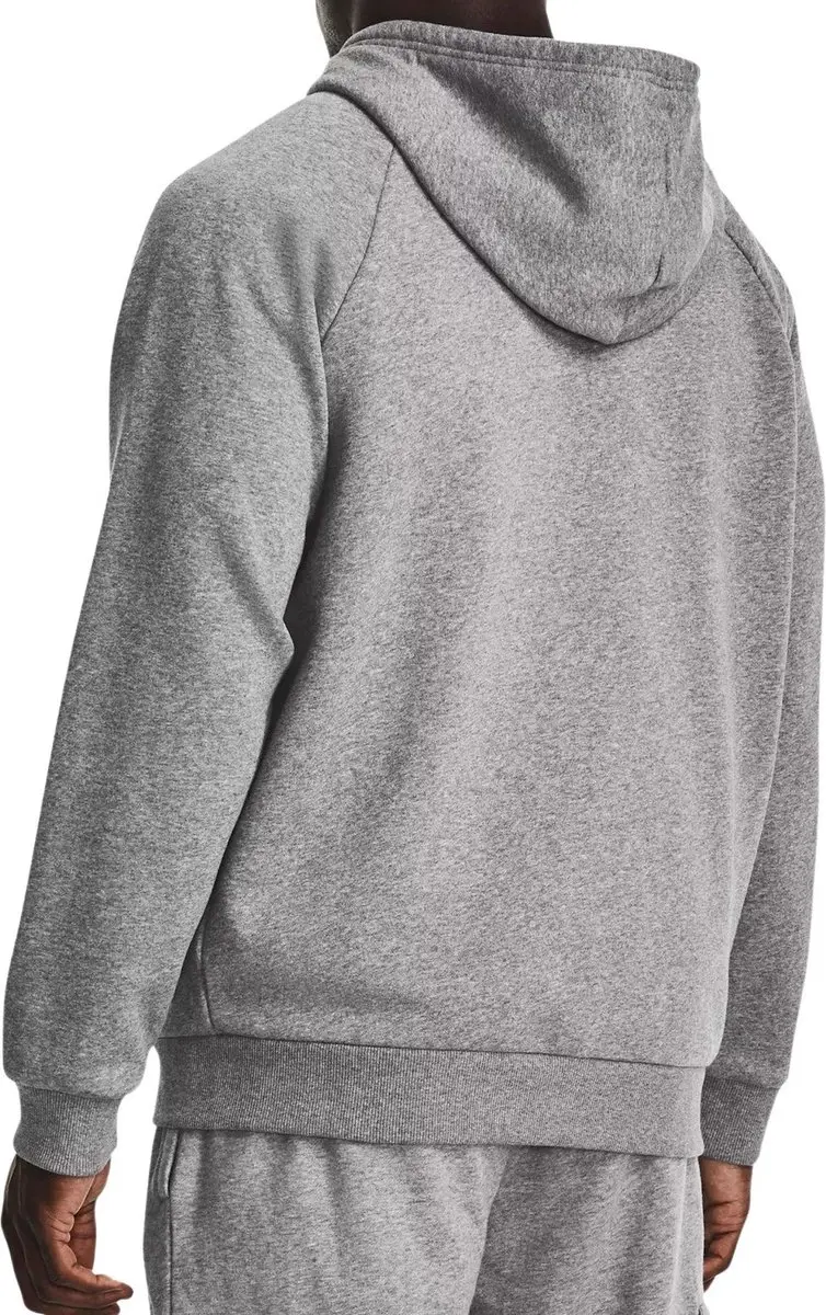 Under Armour UA Rival Fleece FZ Hoodie - Castlerock/Wit - XXL
