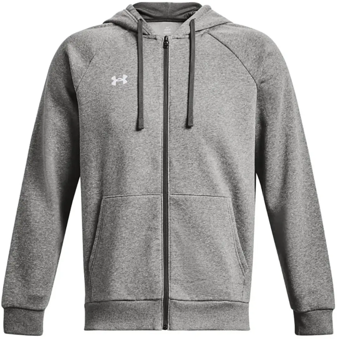 Under Armour UA Rival Fleece FZ Hoodie - Castlerock/Wit - XXL