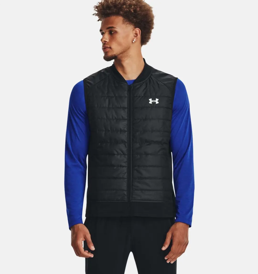 Under Armour UA Strm Ins Run Vest Sweatshirt - S - Zwart - afbeelding 6 van 6