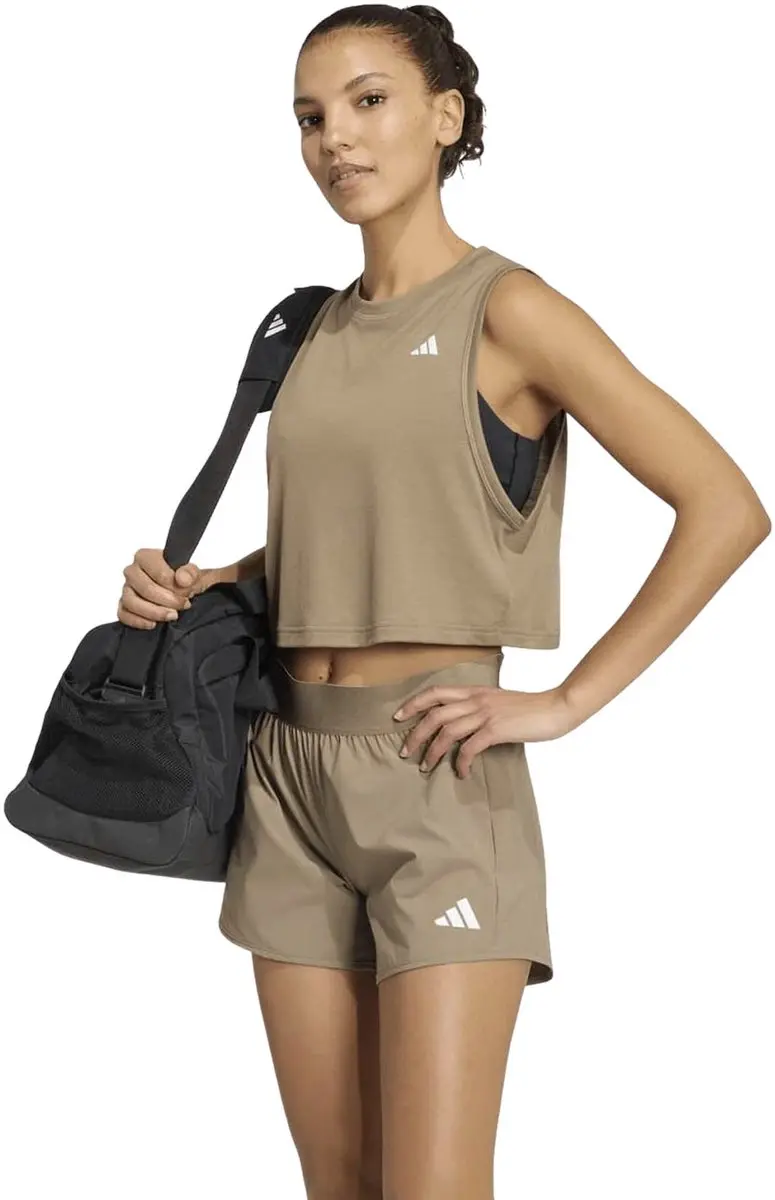 adidas Essentials Boxy Top Dames L - Kaki