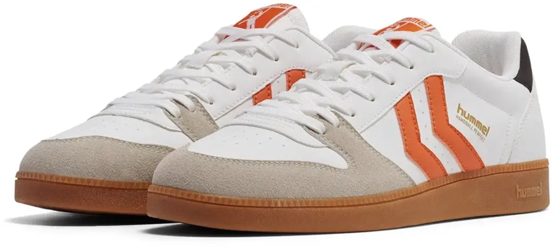 Hummel Handbal Perfekt SP 226303 Handbalschoenen - 39 - Wit/Orange