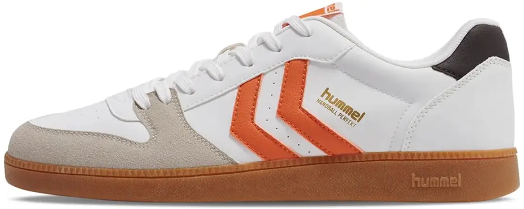 Hummel Handbal Perfekt SP 226303 Handbalschoenen - 39 - Wit/Orange - afbeelding 6 van 6