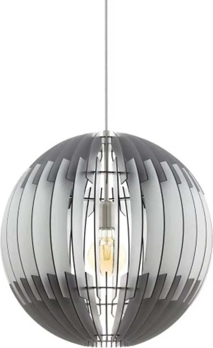 Eglo Olmero Hanglamp E27 - Staal/Hout - Wit:Grijs
