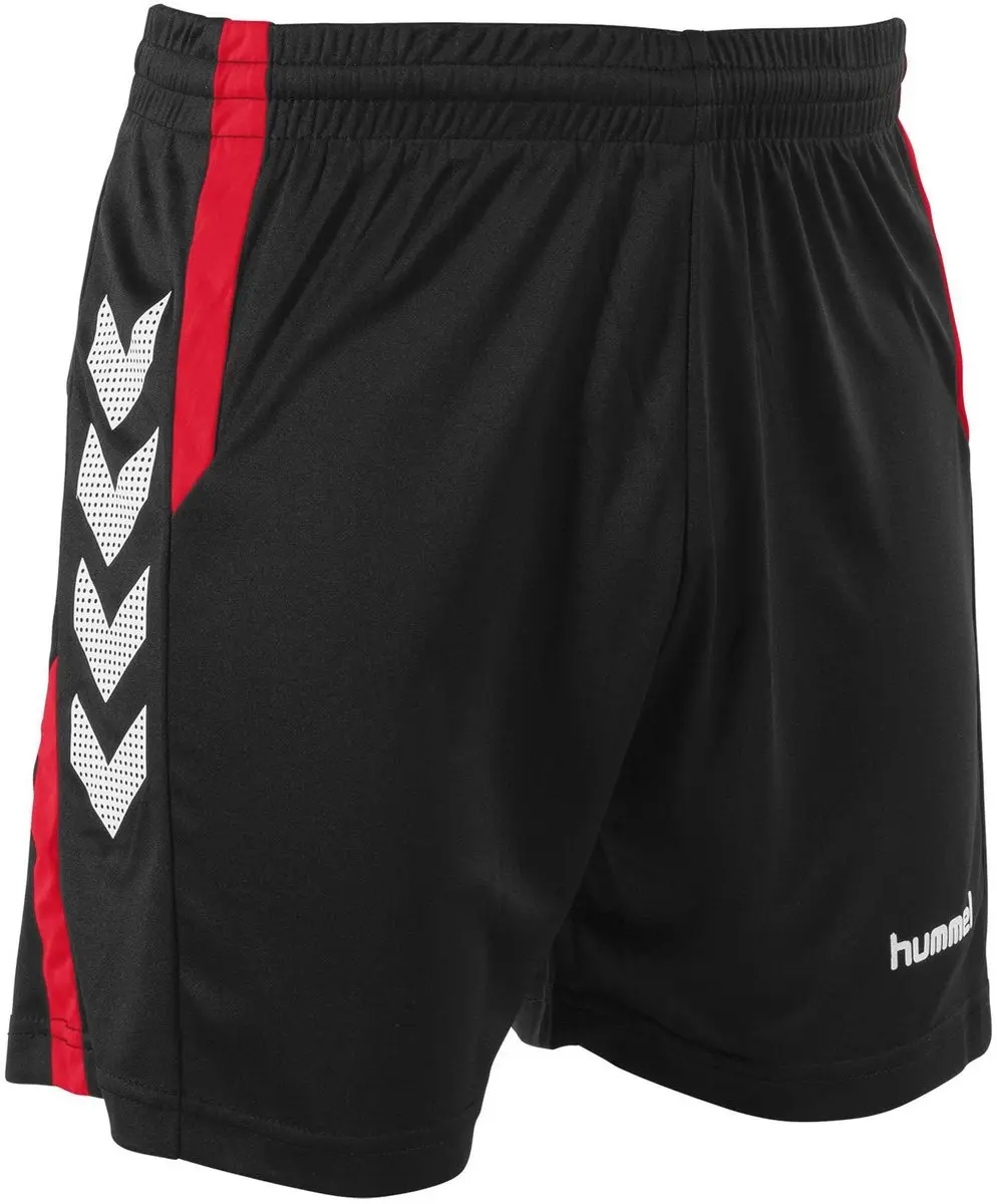 Hummel Aarhus Shorts Sportbroek 128 - Zwart/Rood