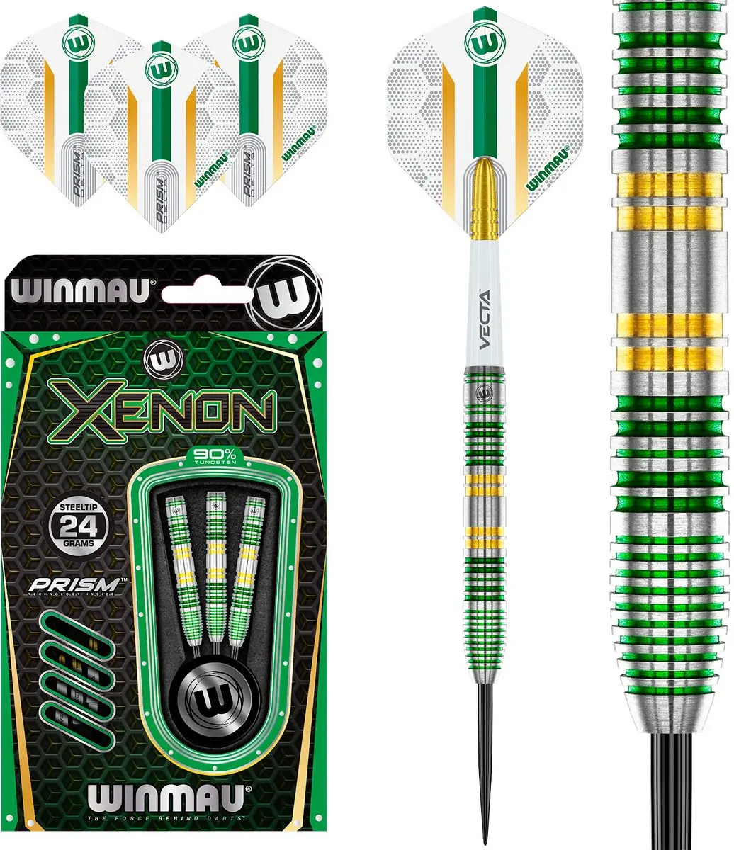 Winmau Xenon 90% Dartpijlen - 3 Stuks - Groen