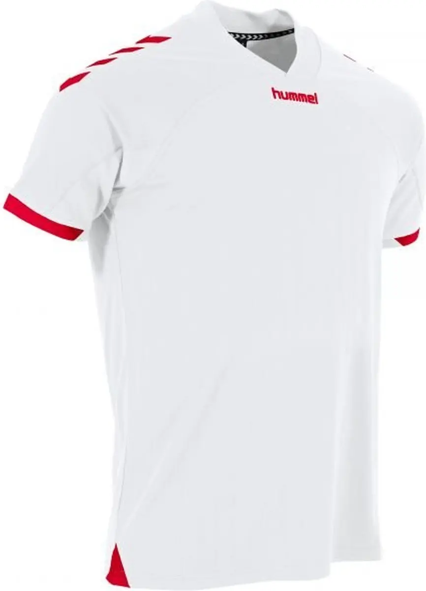 Hummel Fyn Shirt Heren - Wit/Rood M