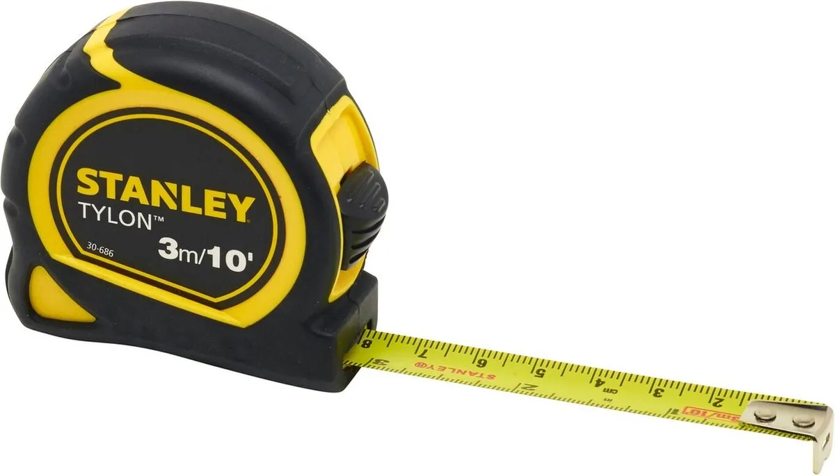 Stanley Rolbandmaat Tylon 3m/10ft - 12,7mm - Geel