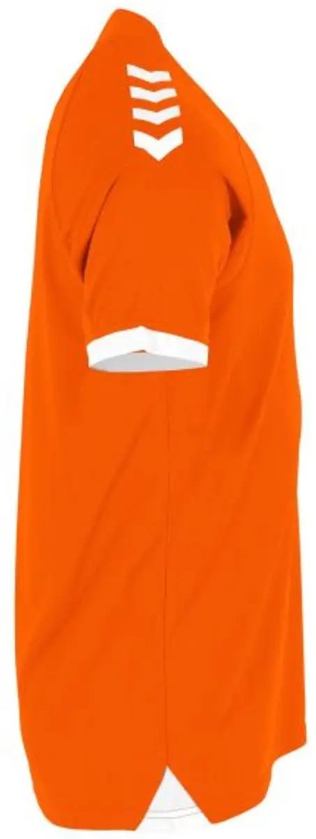 Hummel Fyn Shirt Korte Mouw Kinderen 140 - Oranje/Wit