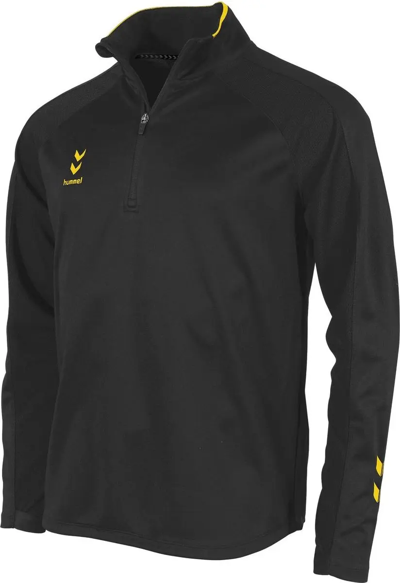 Hummel Tulsa Quarter Zip Top 164 - Zwart/Geel