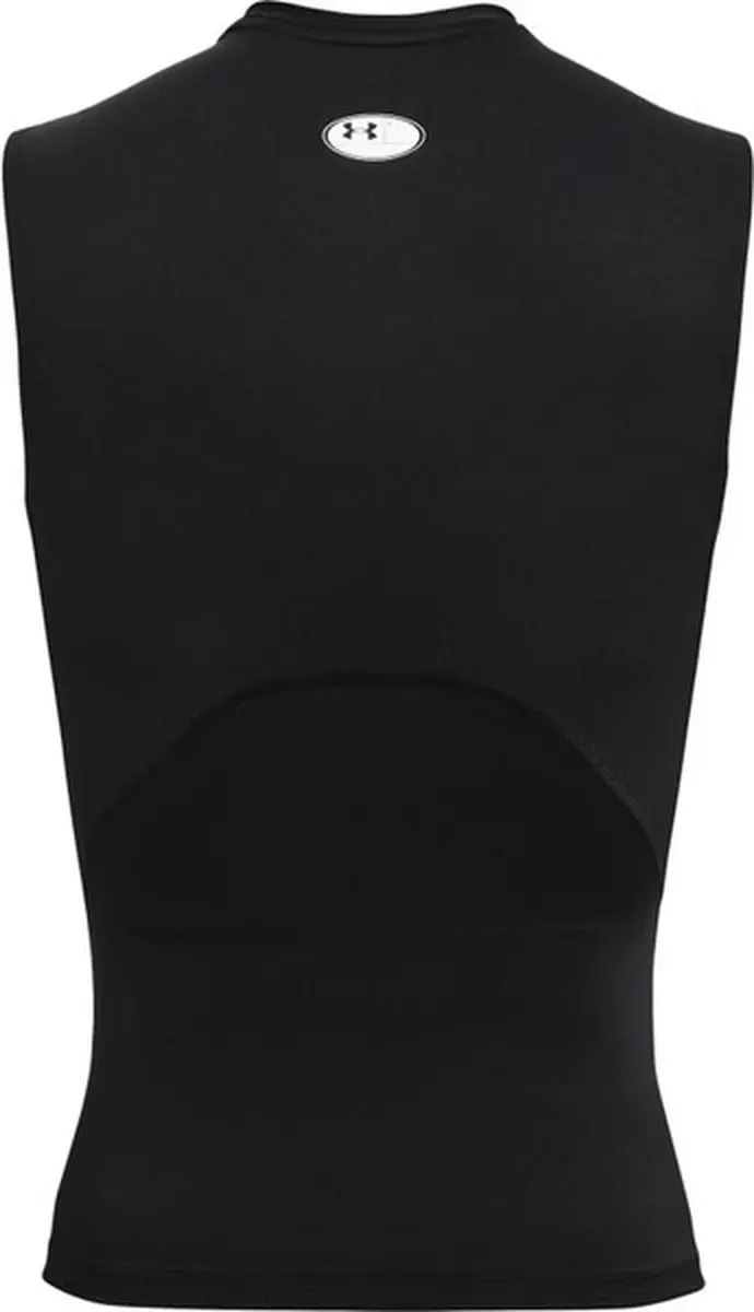 Under Armour UA HG Armour Comp SL-BLK Heren Sportshirt - Zwart/Wit - afbeelding 6 van 6