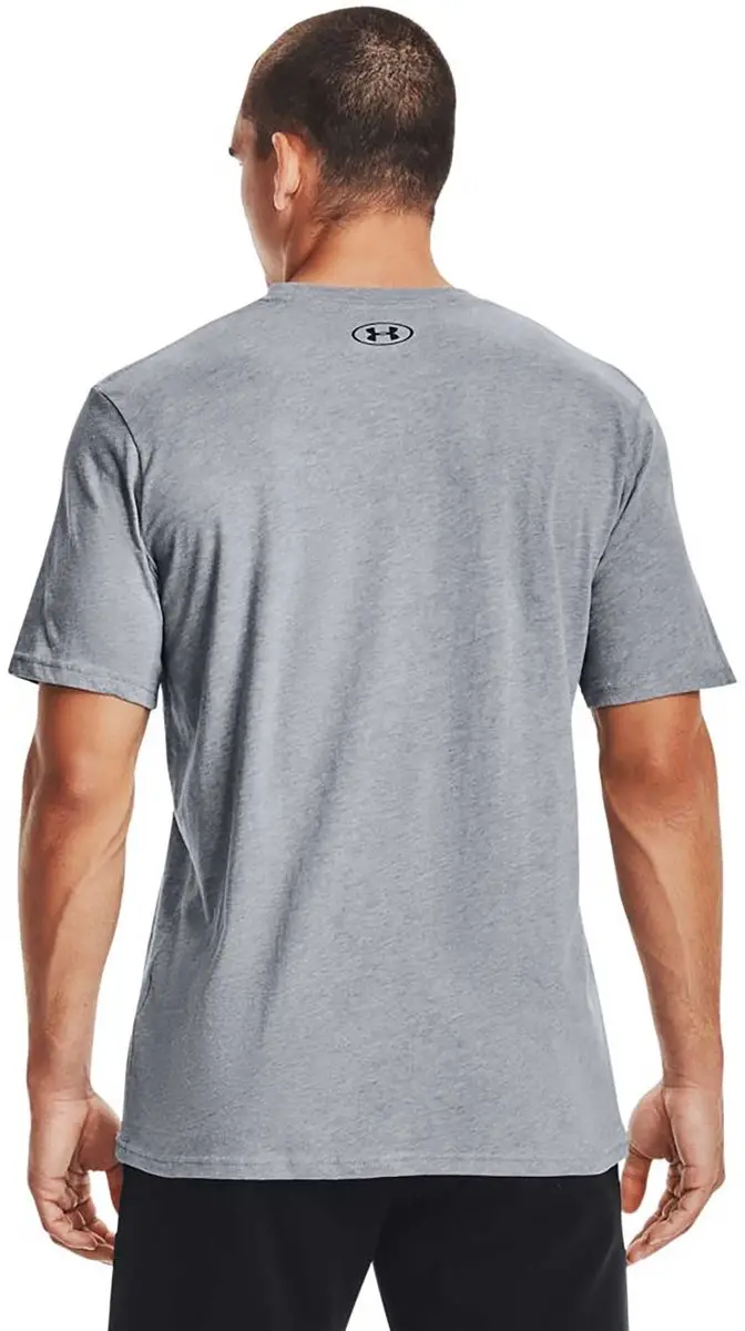 Under Armour UA M SPORTSTYLE LC SS-GRY Heren Sportshirt - Steel Light Heather - XL