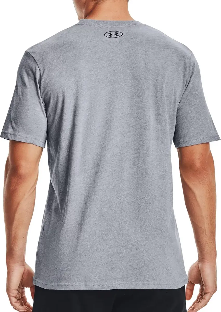 Under Armour UA M SPORTSTYLE LC SS-GRY Heren Sportshirt - Steel Light Heather - XL - afbeelding 6 van 6