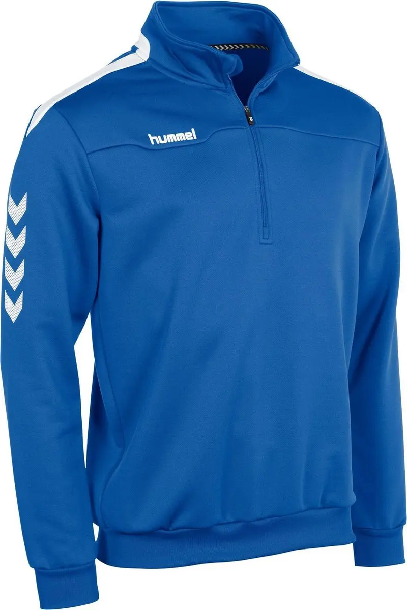 Hummel Valencia ¼ Zip Sporttrui - Maat 152 - Blauw - afbeelding 6 van 6