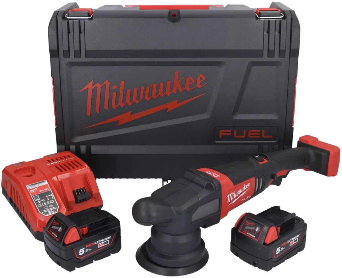 Milwaukee M18 FROP15-502X Excentrische Polijstmachine 125mm - 18V 5.0Ah - afbeelding 3 van 5