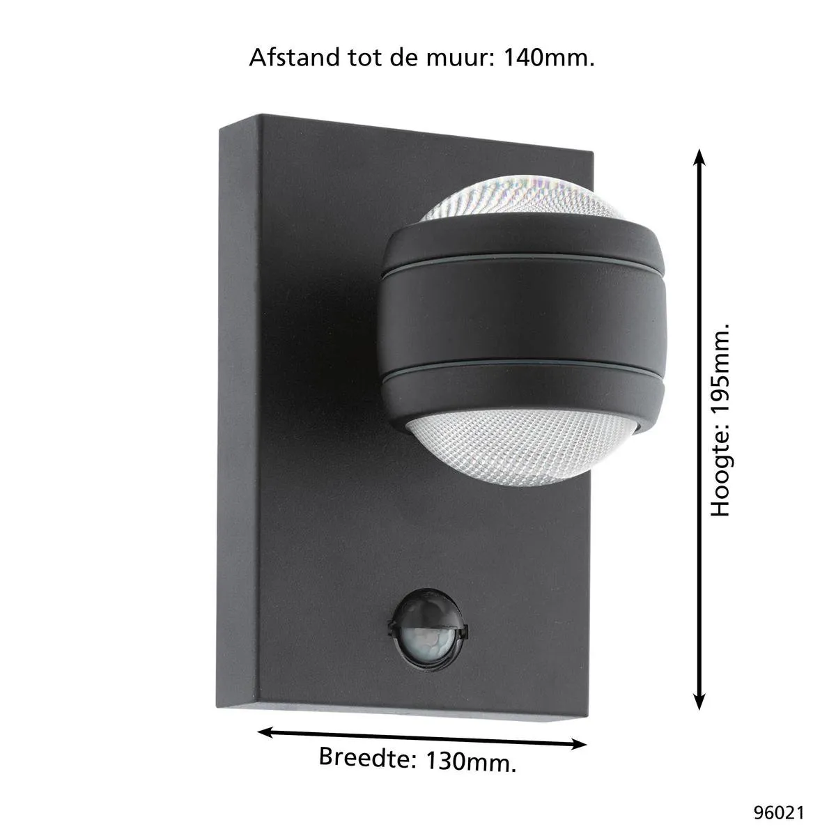 Eglo Sesimba 1 Wandlamp IP44 - 2 Lichtpunten Zwart