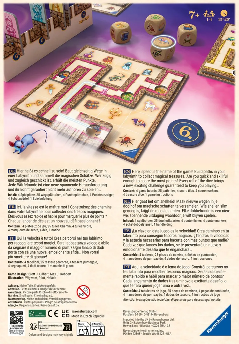 Ravensburger Labyrinth Go Bordspel 2-4 Spelers - MPN 24699