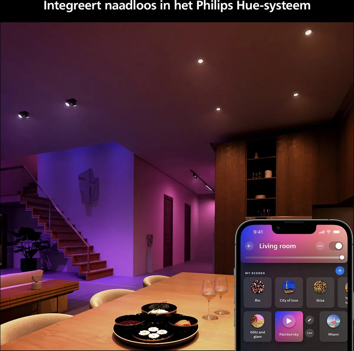 Philips Hue MR16 Spot RGBW - 2 Stuks - Mat Glas