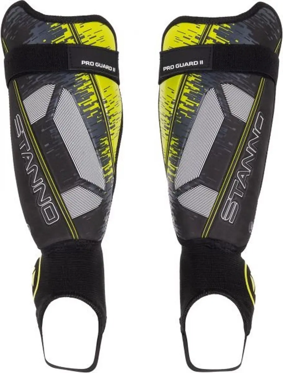 Stanno Pro Guard II Scheenbeschermers Maat L - Zwart/Geel