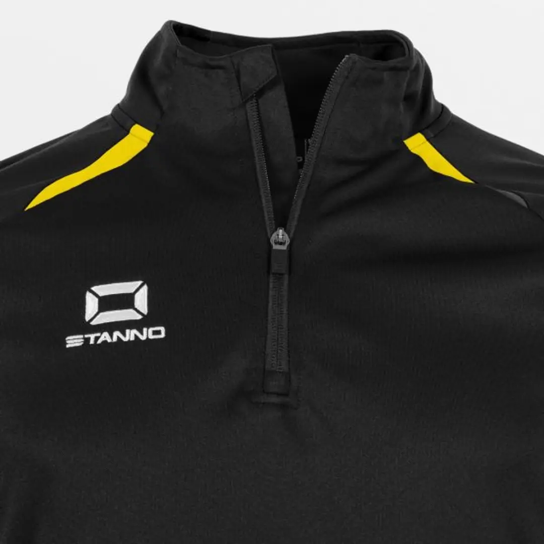 Stanno Stadio Quarter Zip Top - XL - Zwart/Geel