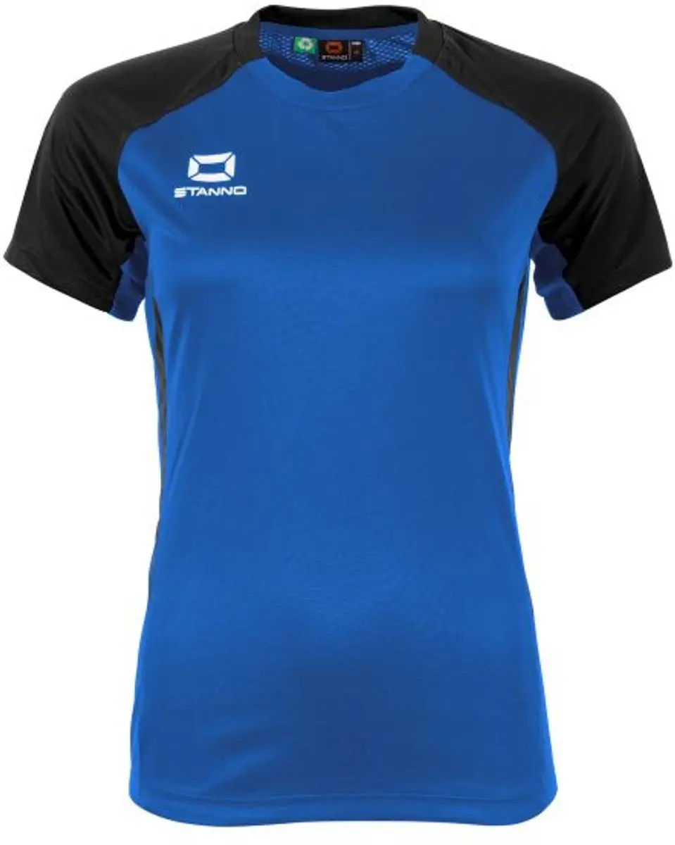Stanno Stadio T-Shirt Dames - L - Blauw/Zwart