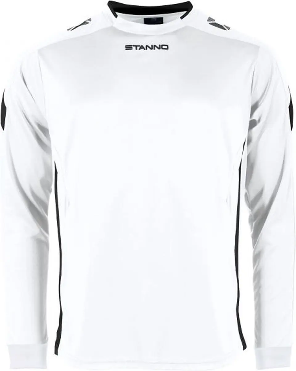 Stanno Drive Match Shirt LS - Maat 128 Wit/Zwart