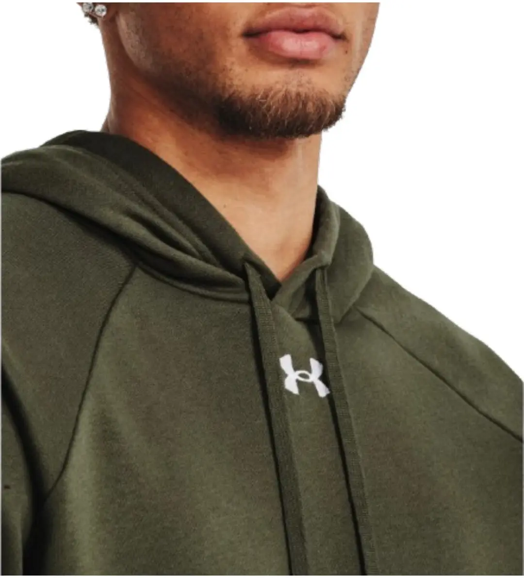 Under Armour UA Rival Fleece Hoodie Heren - Groen/Wit