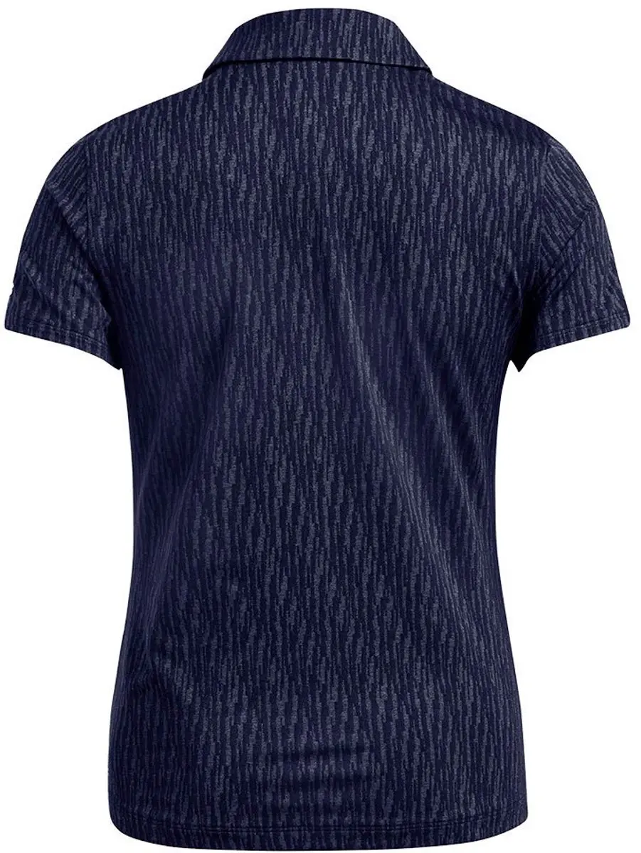 Under Armour Playoff 3.0 Digi Jaq Poloshirt Dames - L - Midnight Navy/Halo Gray