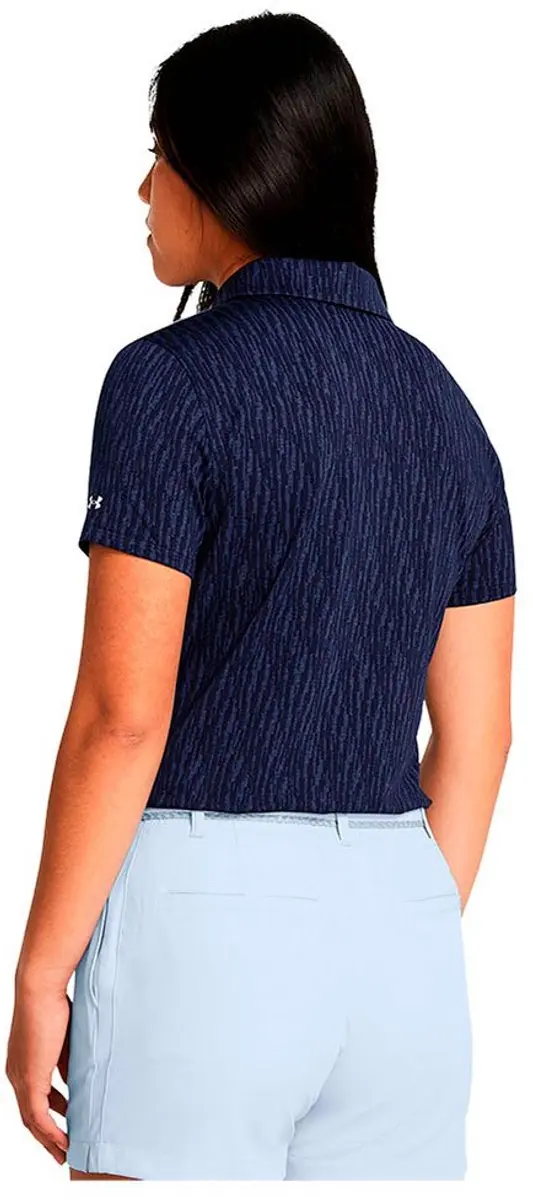 Under Armour Playoff 3.0 Digi Jaq Poloshirt Dames - L - Midnight Navy/Halo Gray