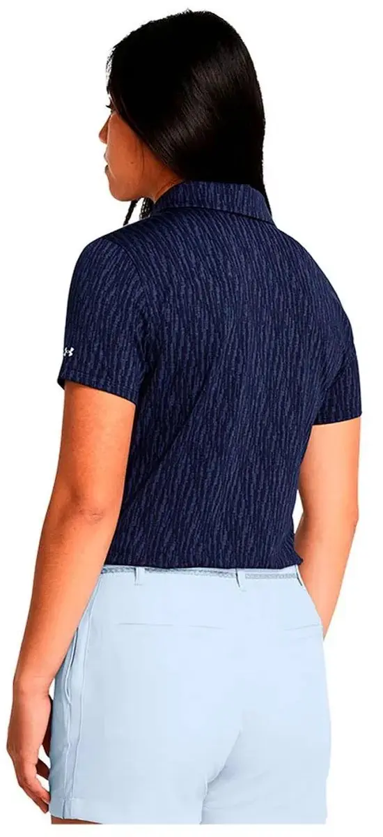 Under Armour Playoff 3.0 Digi Jaq Poloshirt Dames - L - Midnight Navy/Halo Gray