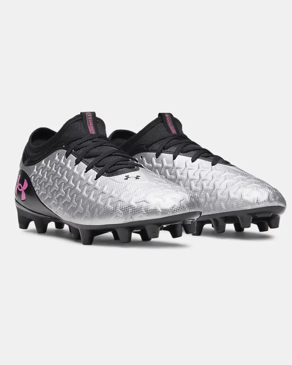 Under Armour Magnetico Select 6 FG Voetbalschoenen - Zilver/Roze - EU 45