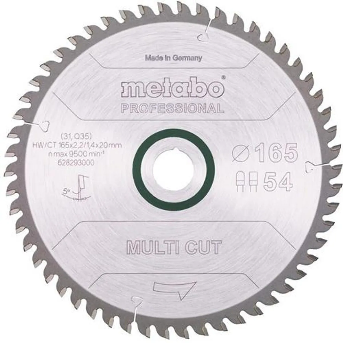 Metabo Multi Cut Cirkelzaagblad D165x2.2/1.4xW20mm - 54 Tanden