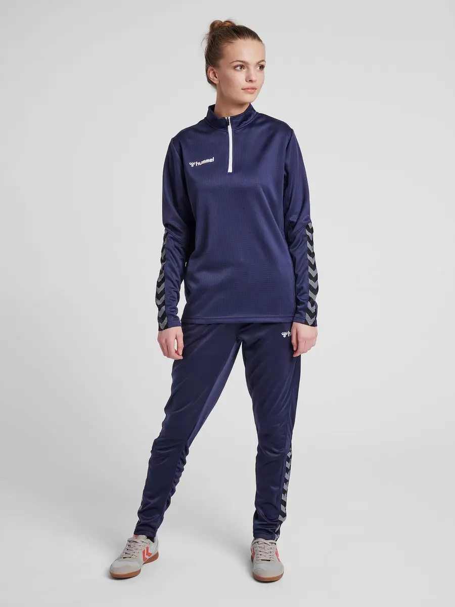 Hummel Hmlauthentic Half Zip Dames Sweater XXL - Blauw