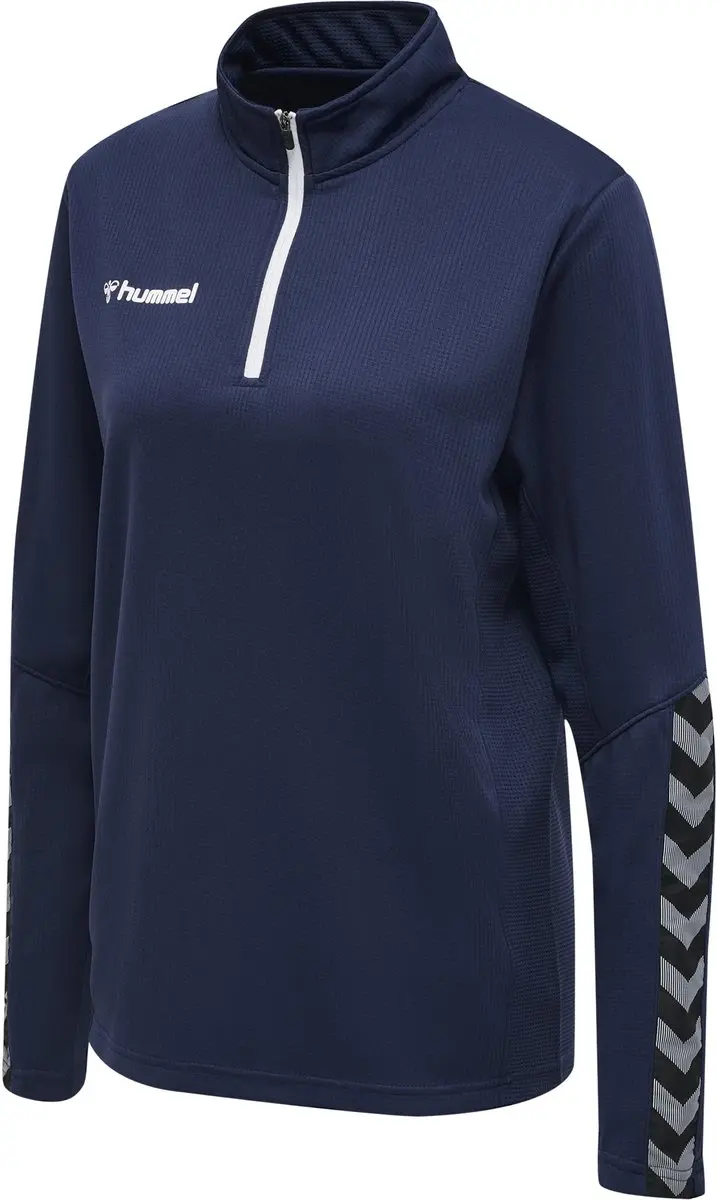 Hummel Hmlauthentic Half Zip Dames Sweater XXL - Blauw