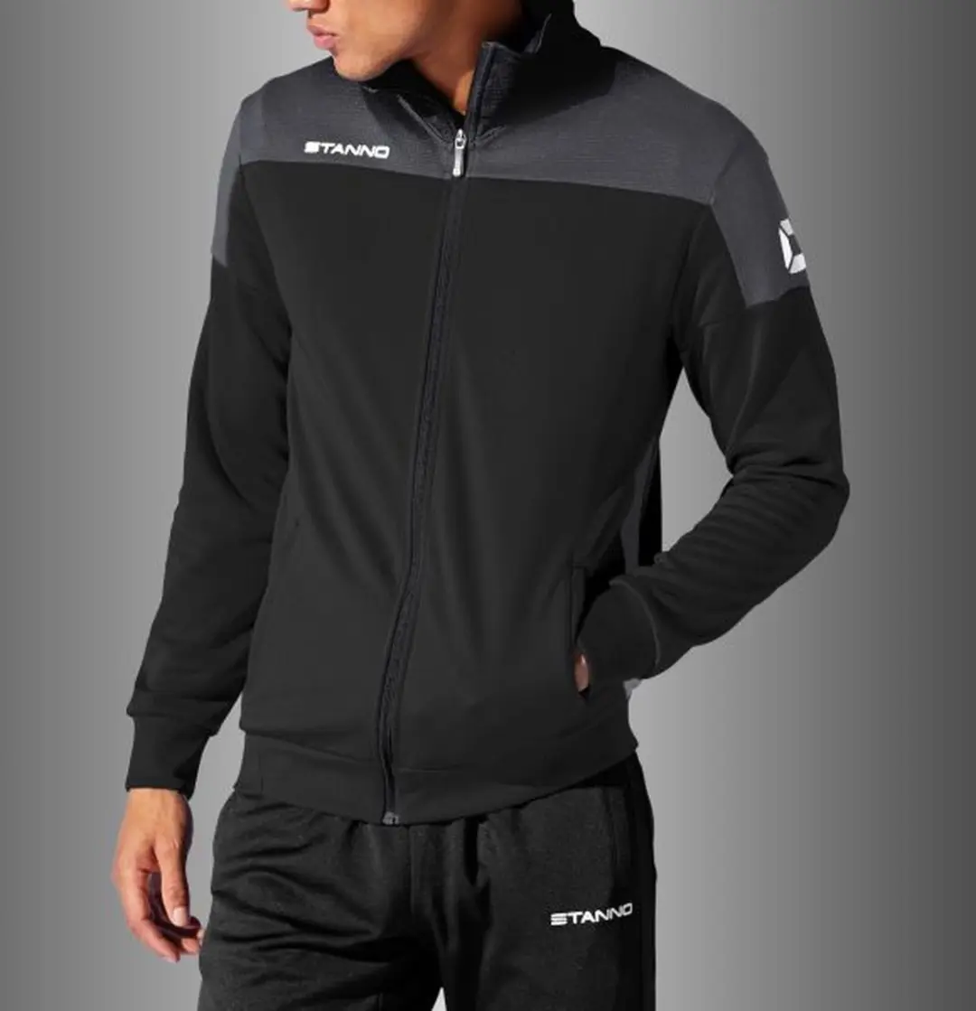 Stanno Pride Full Zip Jack 164 - Zwart/Antraciet