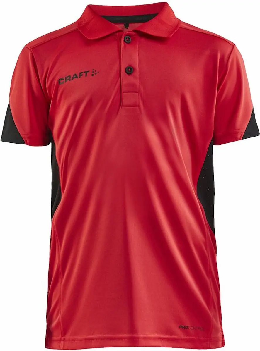 Craft Pro Control Impact Polo Jr 1908227 - 146/152 - Bright Red/Black