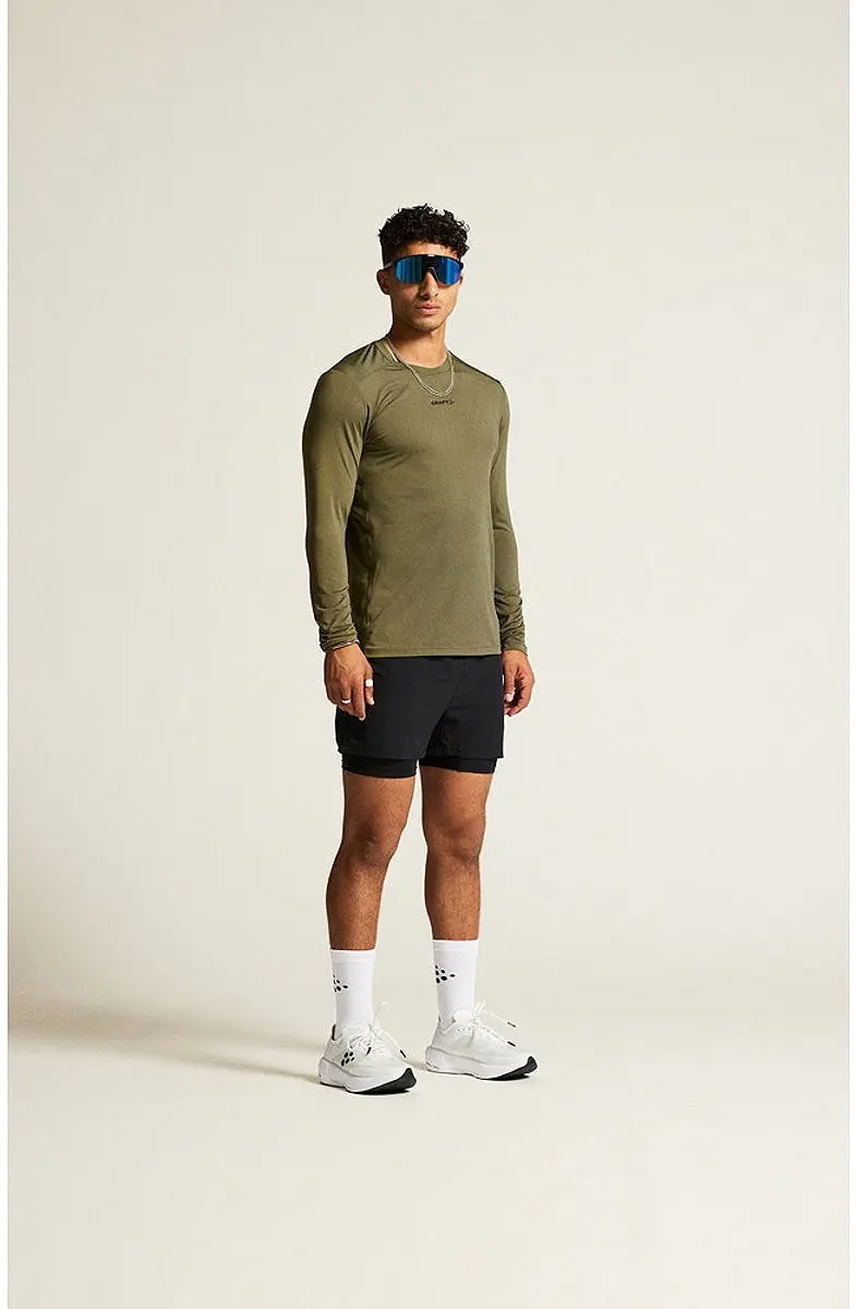 Craft ADV ESSENCE LS TEE 2 Heren T-shirt - XL - Groen