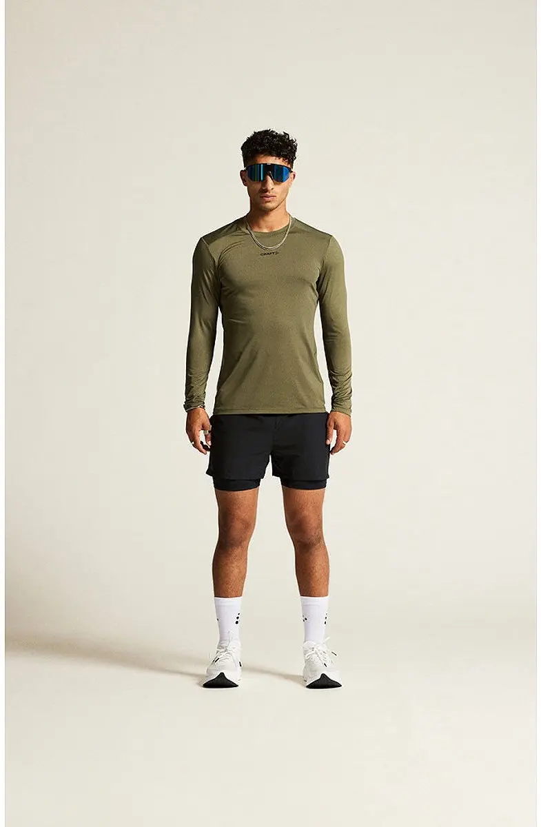 Craft ADV ESSENCE LS TEE 2 Heren T-shirt - XL - Groen
