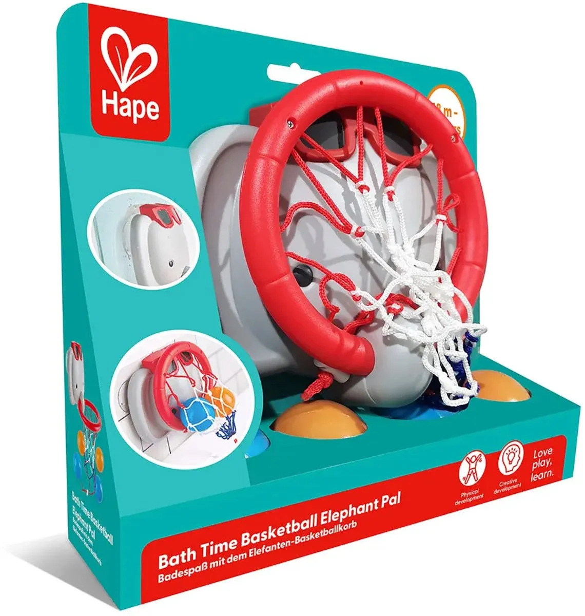 Hape Badtijd Basketbal Olifant E0221 - Veelkleurig - afbeelding 6 van 6