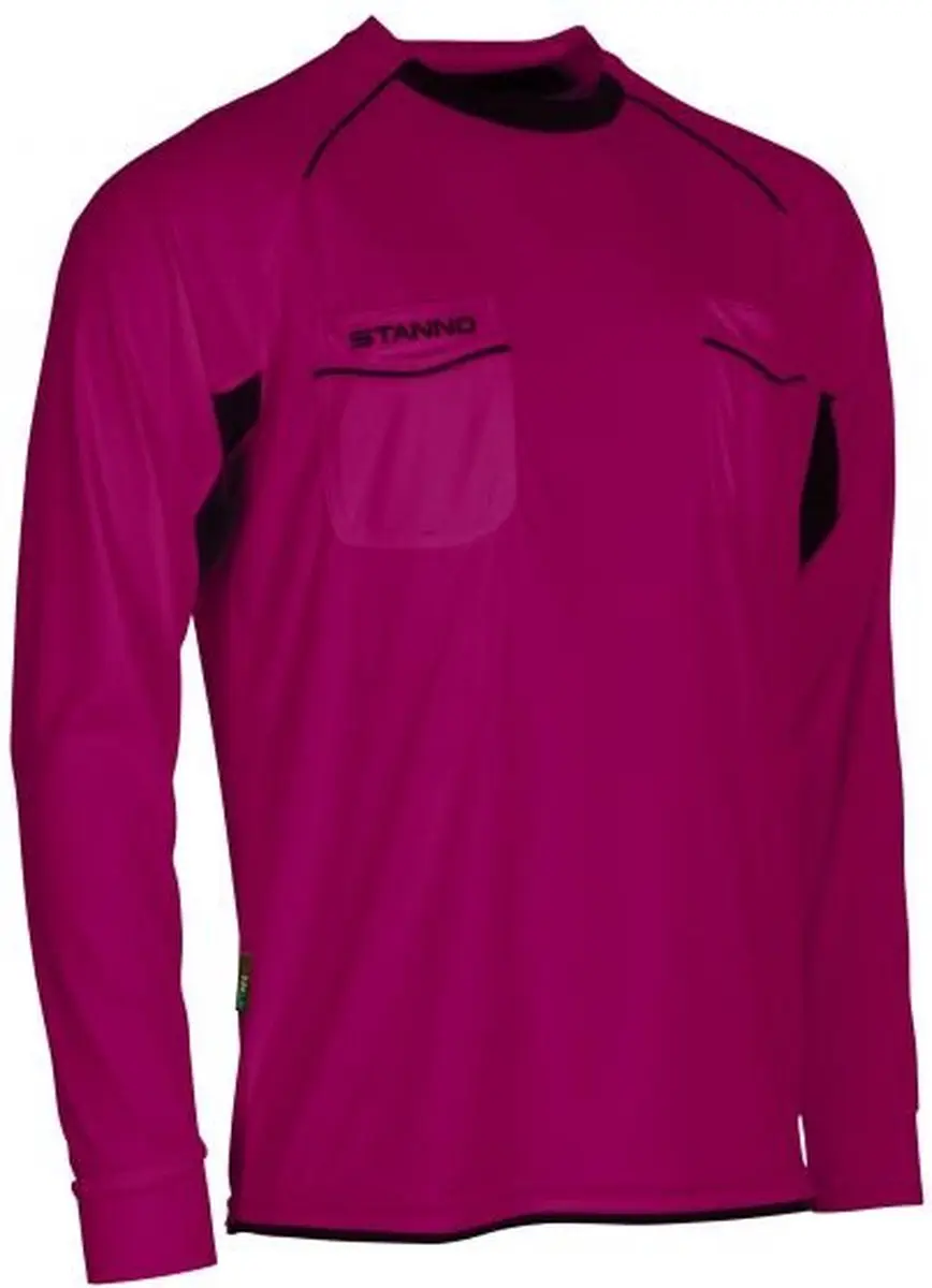 Stanno Bergamo Referee Shirt Lange Mouw - Rood