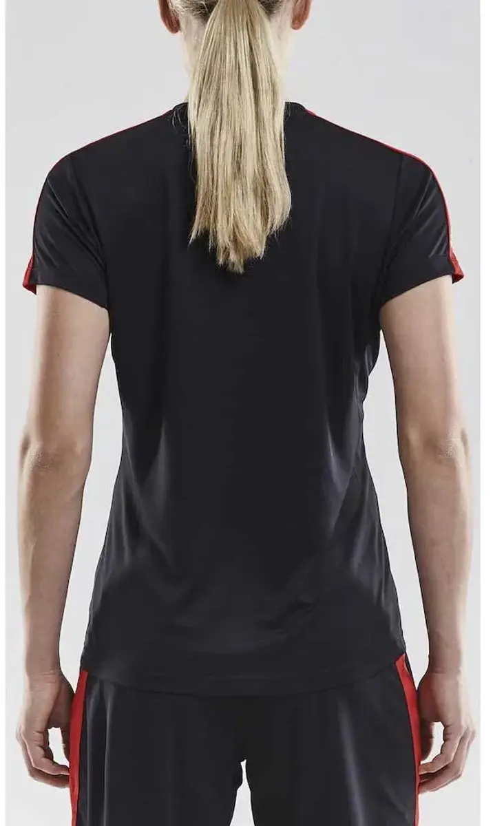 Craft Progress Contrast Shirt Dames - S - Zwart/Rood