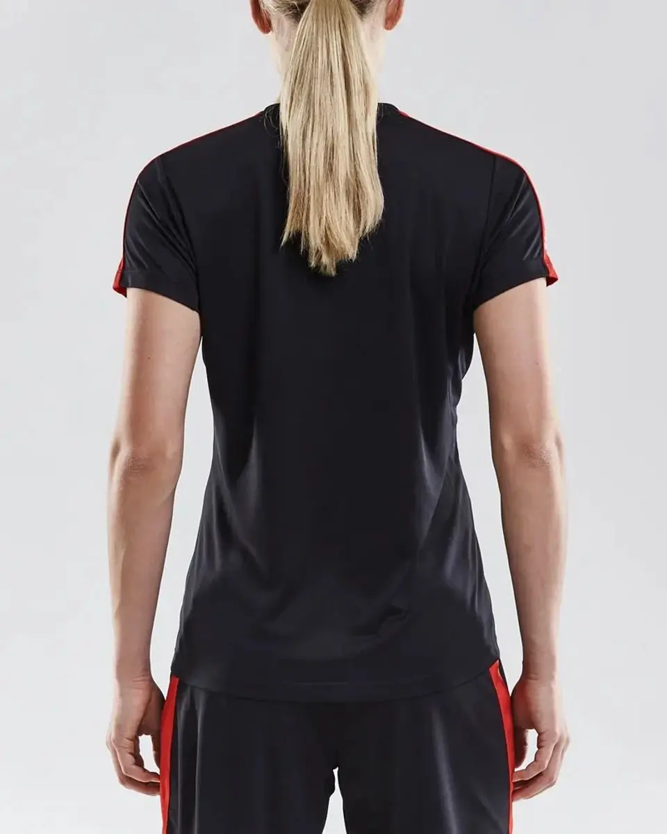 Craft Progress Contrast Shirt Dames - S - Zwart/Rood