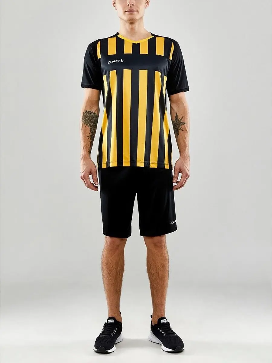 Craft Progress 2.0 Stripe Shirt Heren - Geel/Zwart M