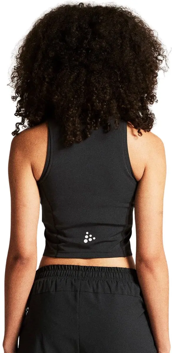 Craft Rush 2.0 Cropped Singlet Dames - XL - Zwart