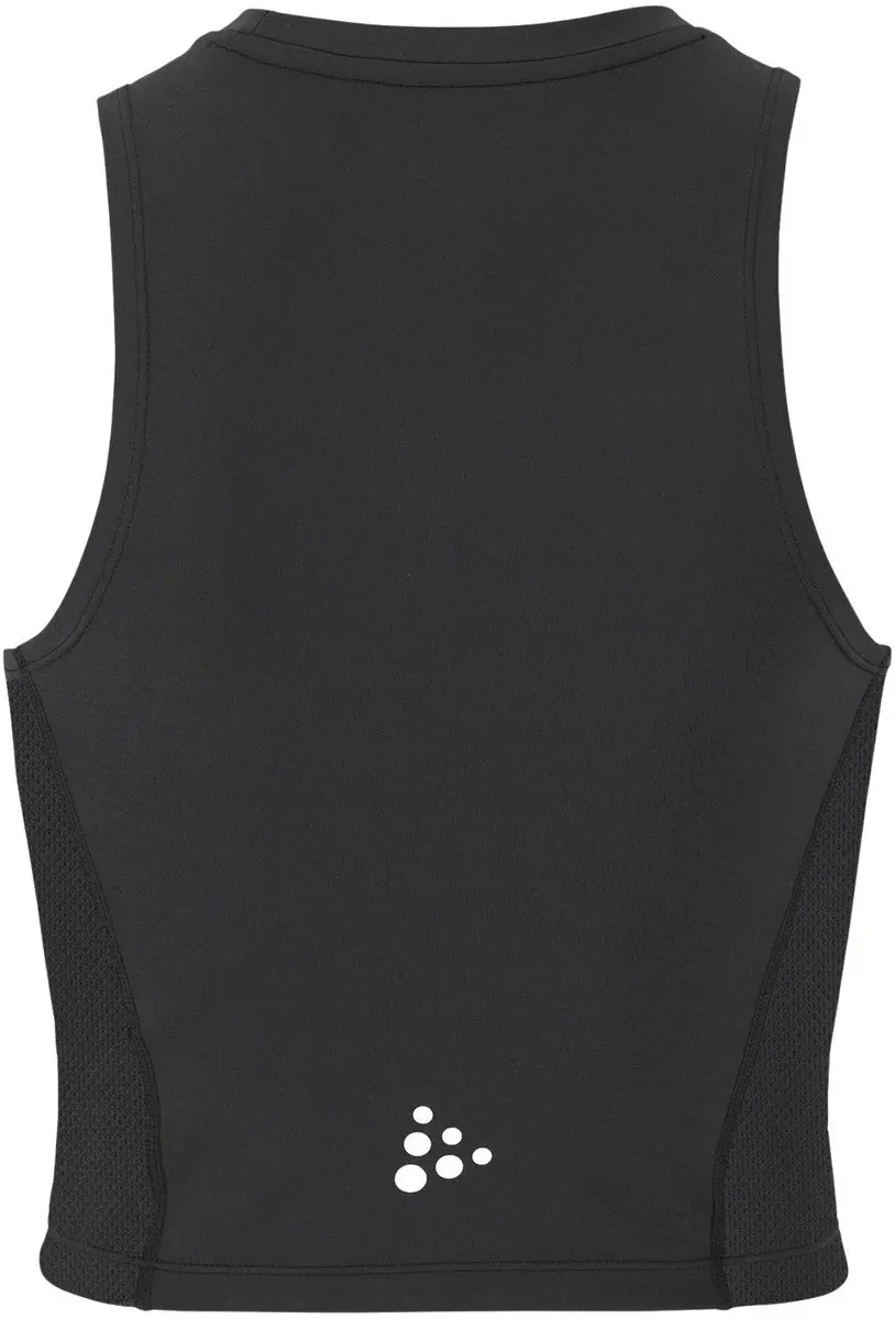 Craft Rush 2.0 Cropped Singlet Dames - XL - Zwart