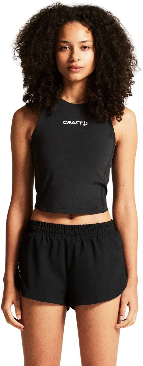 Craft Rush 2.0 Cropped Singlet Dames - XL - Zwart - afbeelding 6 van 6