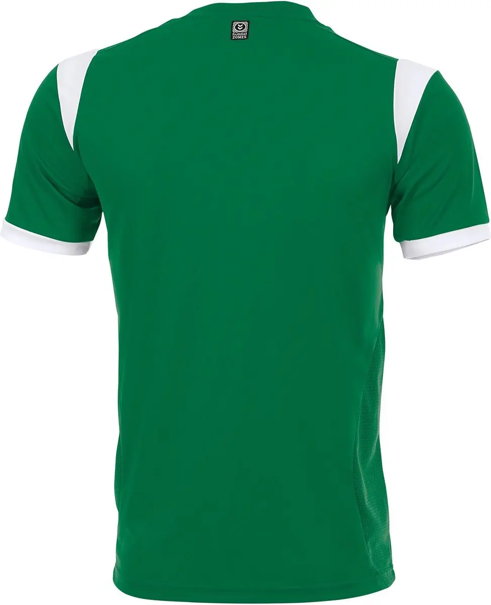 hummel Club S/S Sportshirt Unisex - Maat S - Groen/Wit